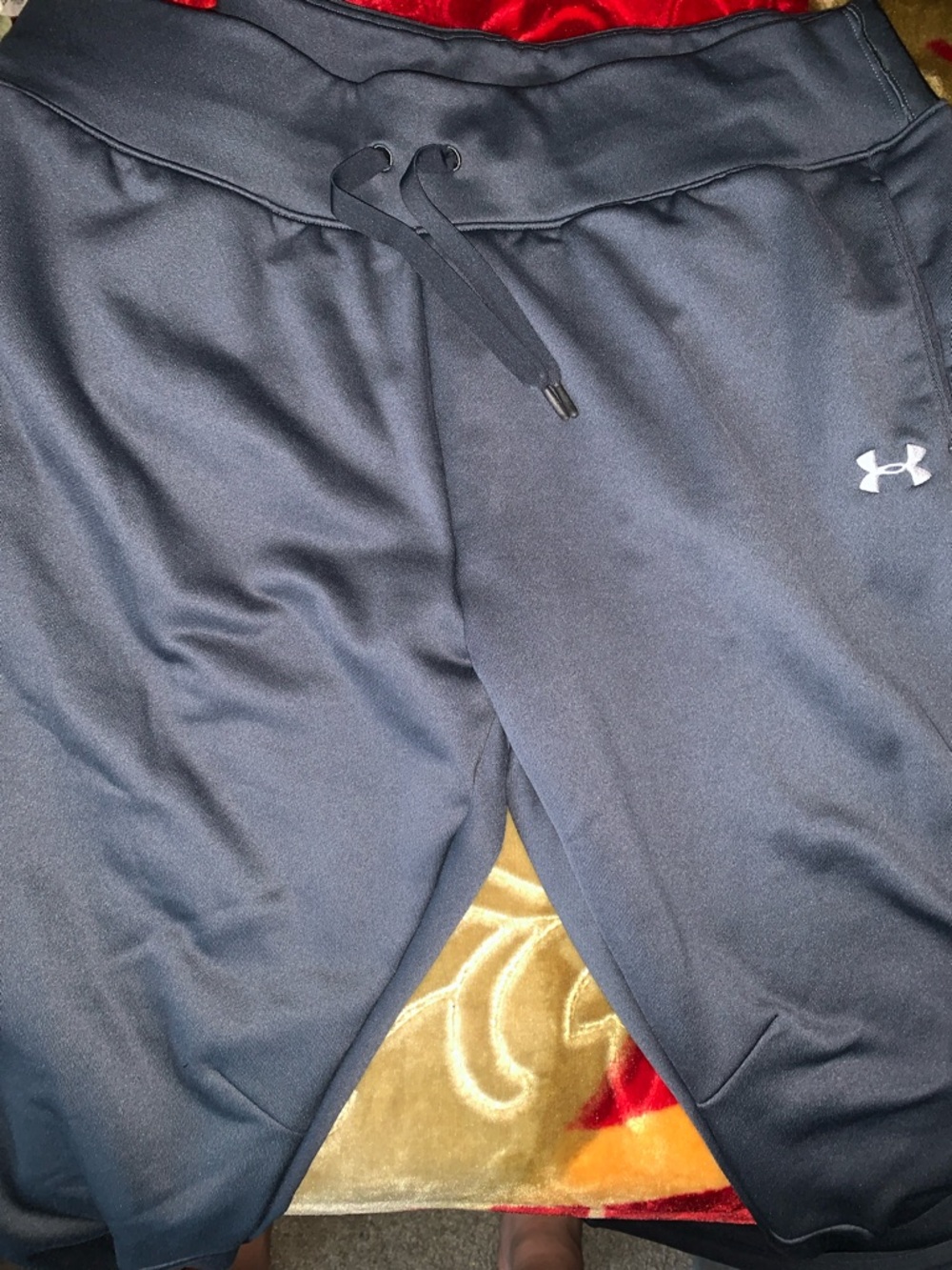 Under Armour Men's Navy Athletic Shorts with Drawstring